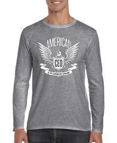 American CEO Patriotic Eagle Men's Long Sleeve Shirt