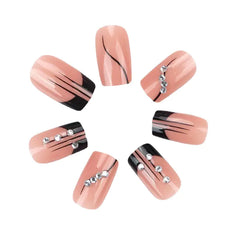 French Style Removable Nail Stickers in Black & White