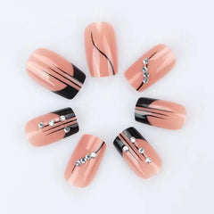 French Style Removable Nail Stickers in Black & White